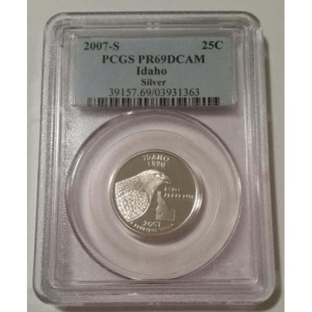 2007 S Silver Idaho State Quarter Proof PR69 DCAM PCGS Blue Label